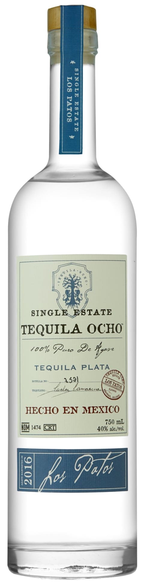 TEQUILA OCHO PLATA 750ML