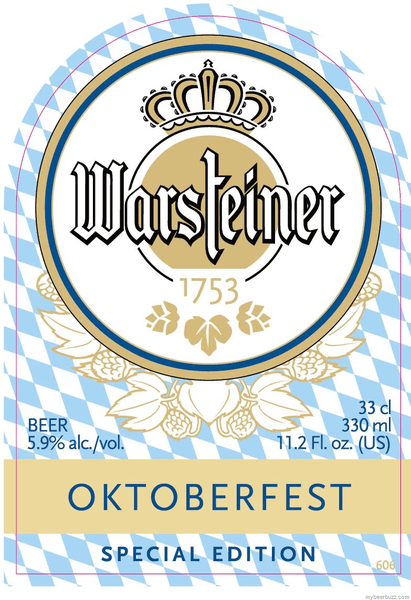 Warsteiner Oktoberfest 6 pack 11.2 oz bottles